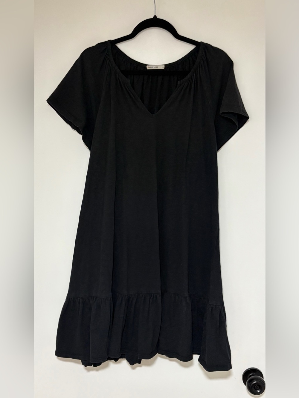 Marine Layer Women’s Black Knit Pullover Casual Dress Size Large - Picture 2 of 7